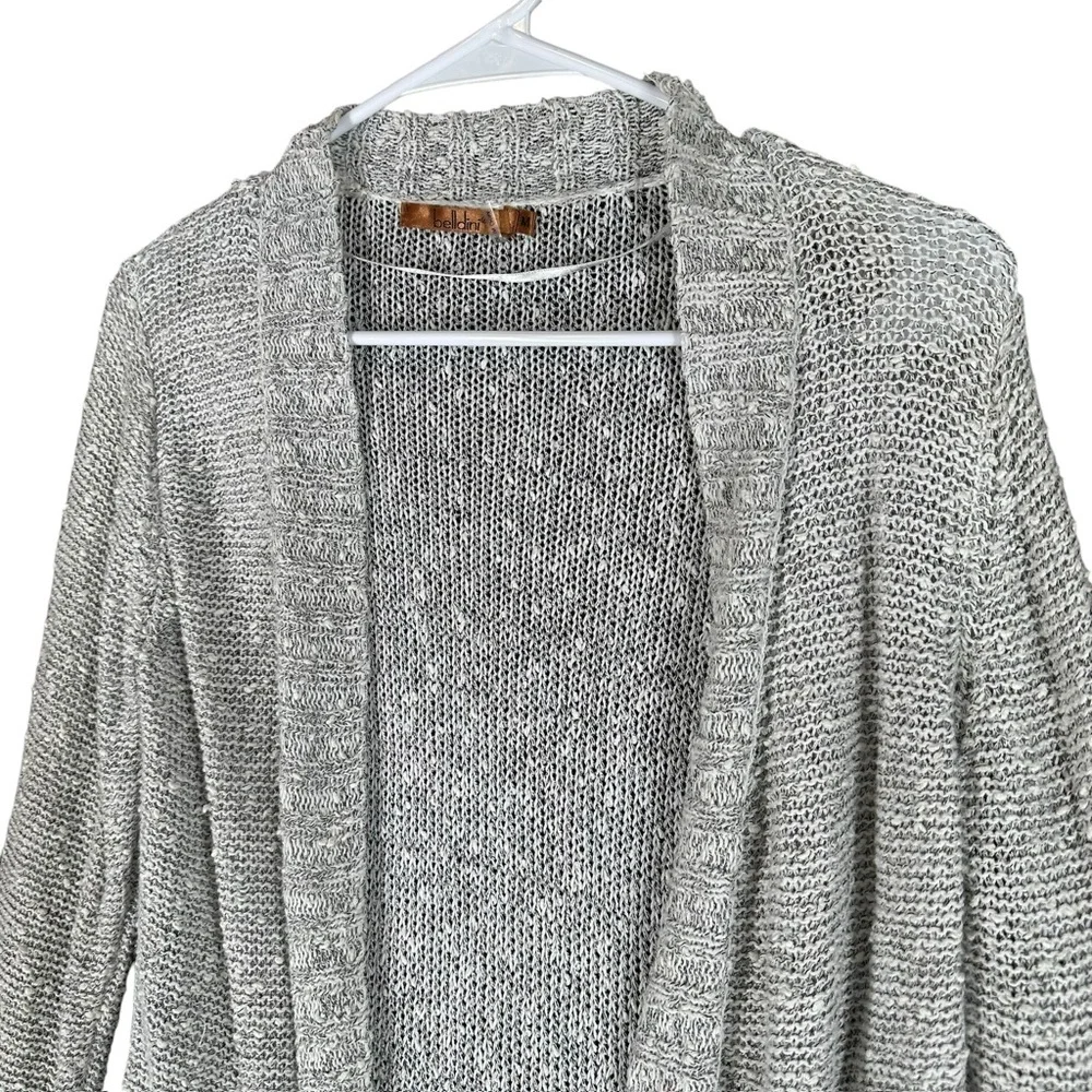 Belldini Women’s M Medium Gray Open Cardigan Sweater Knit Capsule Cozy Casual - Picture 4 of 13